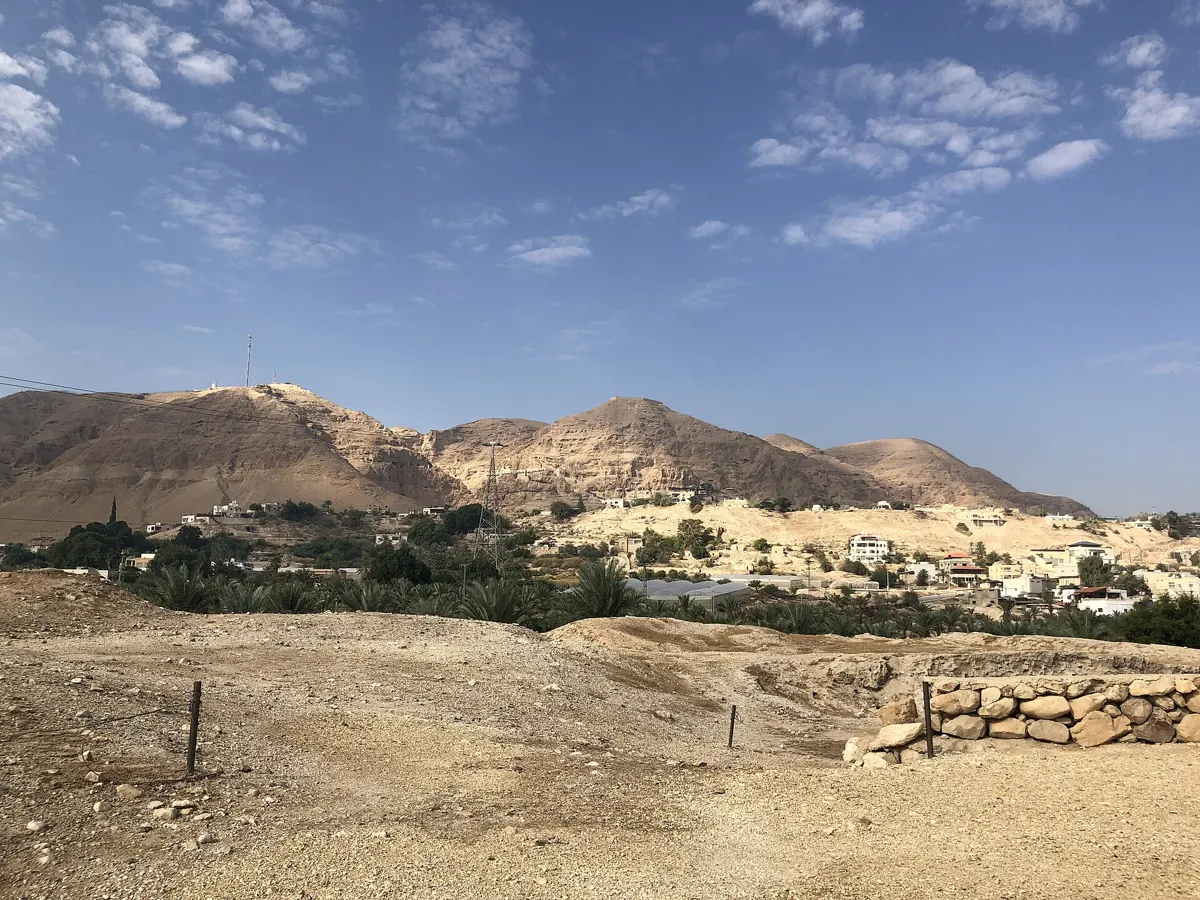 Jericho seen from Tell es-Sultan on a Bethlehem, Jericho and Jordan River tour