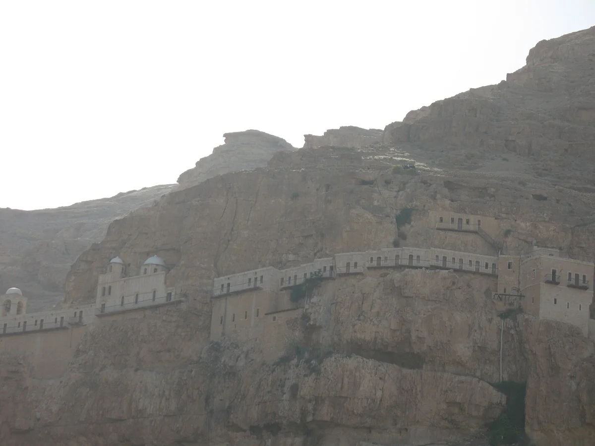 The Monastery of the Temptation above Jericho on a West Bank tour from Jerusalem